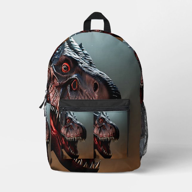 Impresa Tyrannosaurus Rex Scary Face, mochila (Anverso)