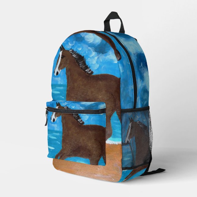 Impresa Una mochila de caballo  (Esquina derecha trasera )
