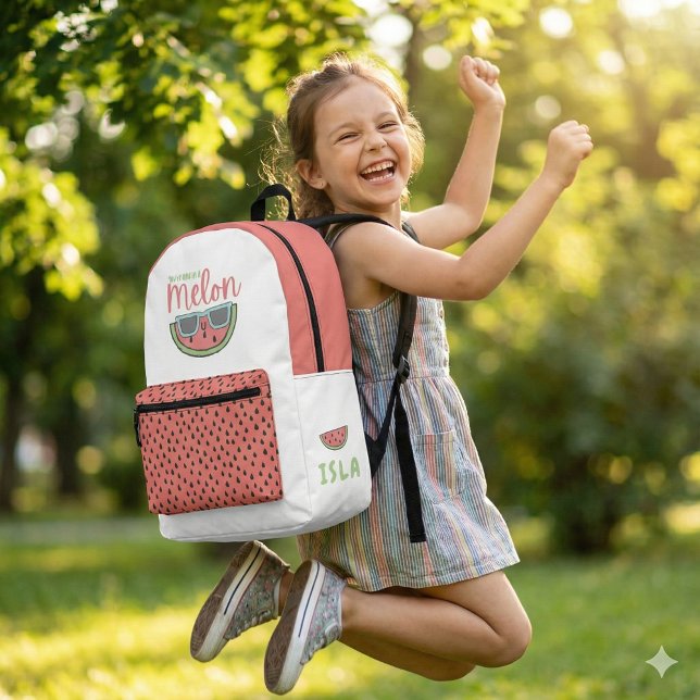 Impresa Una Mochila En Melón (Empower someone special with this, "One in a melon" personalized backpack! )