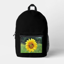 Impresa Una mochila girasol feliz