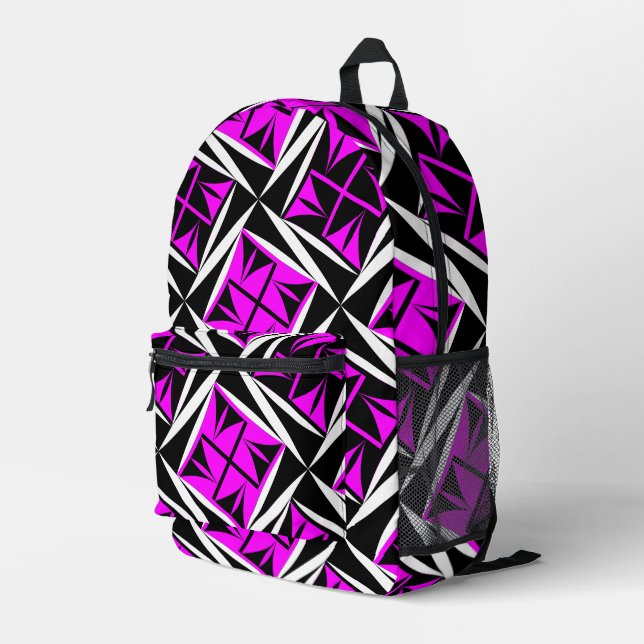 Impresa Vientos sagrados en mochila rosa (Esquina derecha trasera )