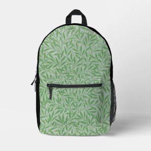 Impresa William Morris hojas verdes arte mochila linda