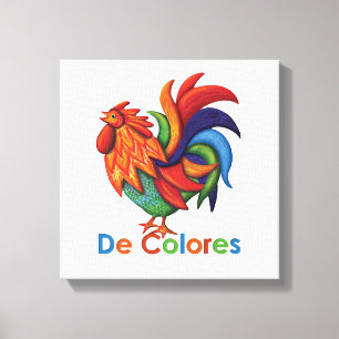 Impresión 12" de De Colores Rooster Gallo X12",