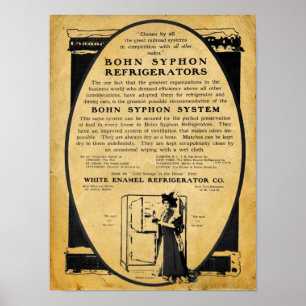 Impresión 1909 del refrigerador del sifón de Bohn