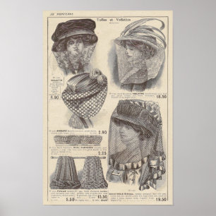Impresión 1910 de la moda del francés de Edwardian