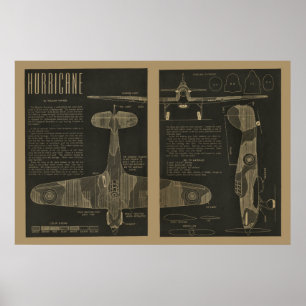 Impresión 1938 del arte del diseño del aeroplano