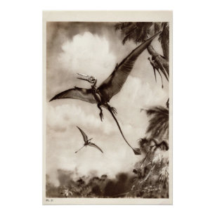 Impresión #3 del dinosaurio del vintage