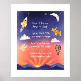 Impresión 8x10 - Oración nocturna del niño