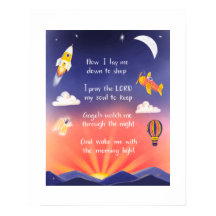 Impresión 8x10 - Oración nocturna infantil