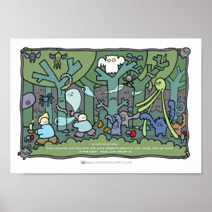 Impresión A4 de Litany Cornish - Bosques embrujado