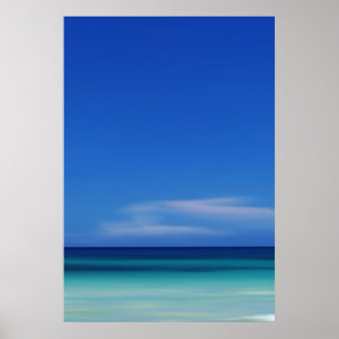 Impresión abstracta azul de la foto del mar del
