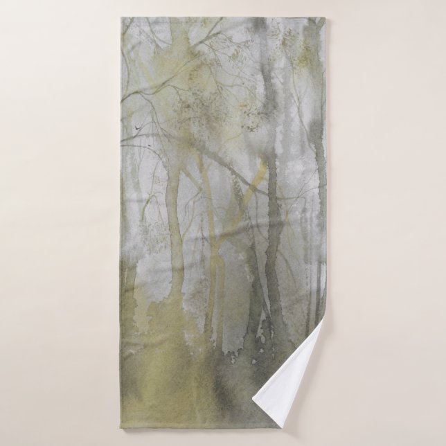 Impresión abstracta de acuarela Amber Wilds (Toalla de baño)