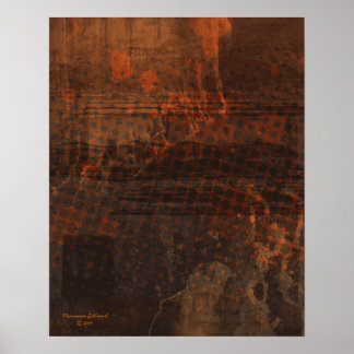 Impresión abstracta de arte de óxido de mantenimie