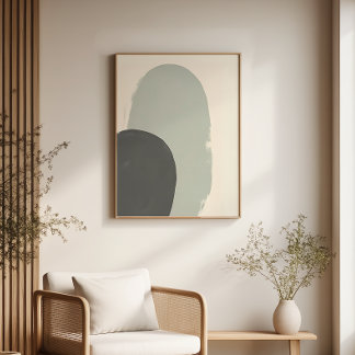 Impresión abstracta de arte de planta japonesa