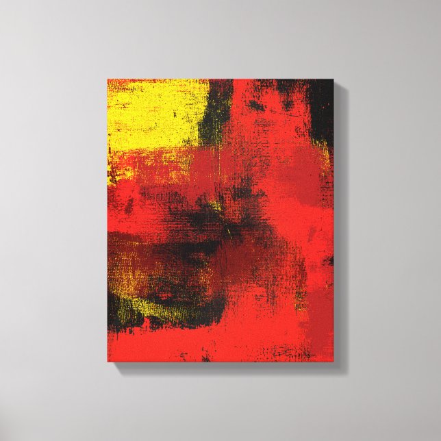 Impresión abstracta de lienzo de 1965 (Anverso)