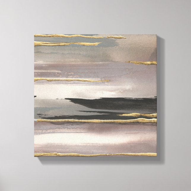 Impresión abstracta de oro de la niebla dorada II (Anverso)
