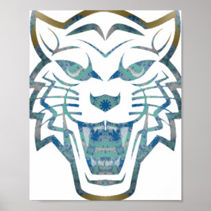 Impresión abstracta de tigre