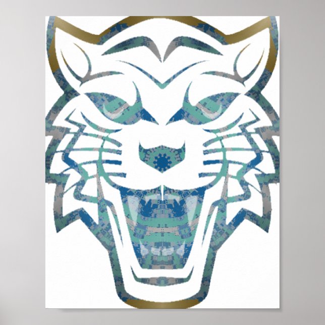 Impresión abstracta de tigre (Frente)
