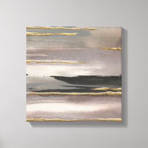 Impresión abstracta dorada del oro de la niebla I