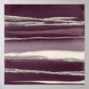 Impresión abstracta púrpura color de rosa de plata