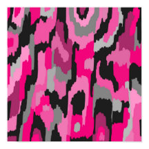 Impresión abstracta rosa y negra