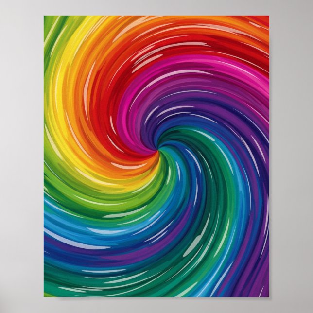 Impresión abstracta vibrante de Swirl (Frente)