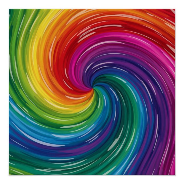 Impresión abstracta vibrante de Swirl (Anverso)
