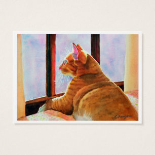 Impresión ACEO de dos gatos Naranjas