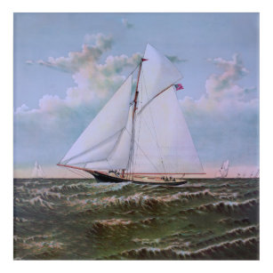 Impresión Acrílica Antiguo barco de vela esquisto barco de vela Océan