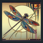 Impresión Acrílica Art Deco Dragonfly Wall Art<br><div class="desc">Perfecto para los amantes de la libélula Art Decó.</div>