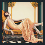 Impresión Acrílica Art Deco Lounging Flapper Wall Art<br><div class="desc">Perfecto para los amantes del art déco.</div>