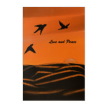 Birds Sunset Acrylic Wall Art