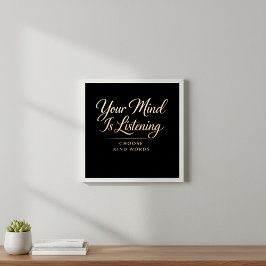 Impresión Acrílica Black and Gold Luxe Mental Health Art