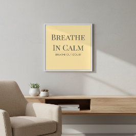 Impresión Acrílica Breathe In Calm Quote | Mindfulness Affirmation