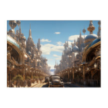 Calle Futurista Steampunk Retro