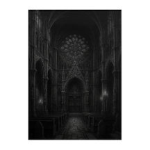 Catedral Gótica Oscura en [Blanco + Negro]