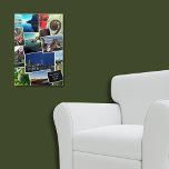Impresión Acrílica Collage de fotos de viajes de Personalizado de Nue<br><div class="desc">El collage de fotografías de viajes de los personalizados de Nueva Zelanda con la huella acrílica forma parte de la colección Collage de fotos Meets Pillows. Un collage lleno de personalizados hace un maravilloso regalo de recuerdo. Aquí la decoración acrílica de las paredes muestra fotos de verano en Auckland. Las...</div>