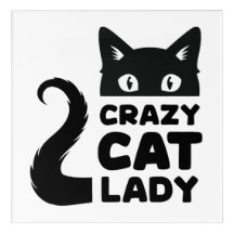 Crazy Cat Lady Acrylon Wall Art