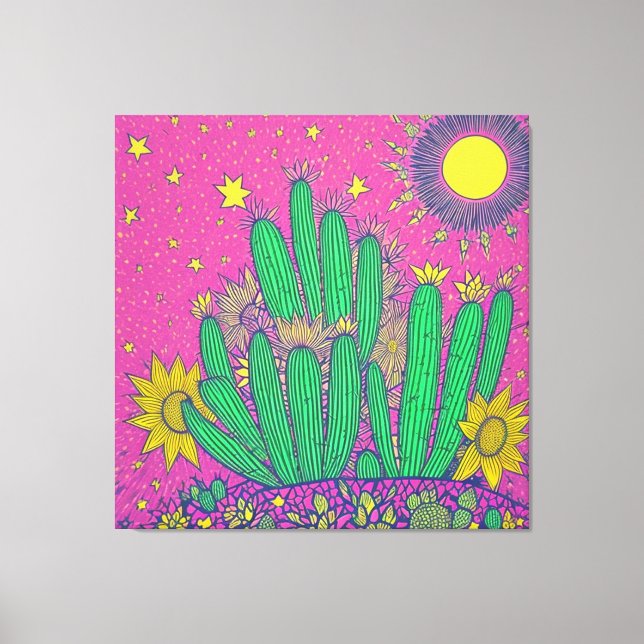 Impresión Acrílica de cactus (Anverso)