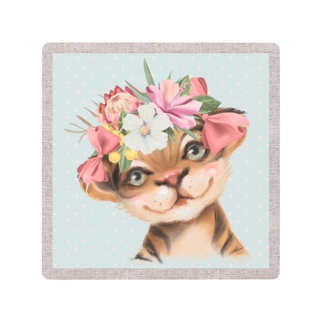 Impresión acrílica del tigre de la jungla (Anverso)