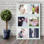 Impresión Acrílica Día de la boda Seis foto Keepsake pared grande<br><div class="desc">Grandes fotos de bodas mantienen la pared. Sube seis fotos favoritas del día de la boda a plantillas cuadradas en este muro de 24 x 36 pulgadas colgado de acrílico de larga duración. Cualquiera de las orientaciones funcionará si el sujeto de la foto está en el centro. Es posible que...</div>