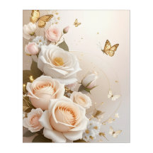Flor Eterna: Rosa de Melocotón Elegante y Mantequi