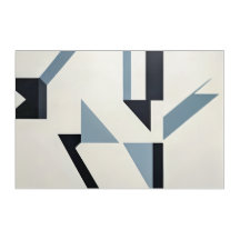 Fragmentos abstractos minimalistas azul y negro