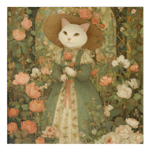 Gato - Señora Gato Victoriana de Palo de Rosa