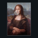 Impresión Acrílica Mona Lisa soplando chicle de burbuja gris<br><div class="desc">Mona Lisa soplando chicle de burbuja gris</div>