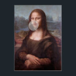 Impresión Acrílica Mona Lisa soplando chicle de burbuja gris<br><div class="desc">Mona Lisa soplando chicle de burbuja gris</div>