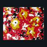 IMPRESIÓN ACRÍLICA PETUNIAS<br><div class="desc">Un vibrante diseño de arte pop rojo, amarillo, negro y blanco de petunias.</div>