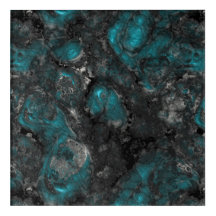 Piedra abstracta de plata y turquesa