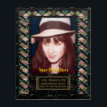 Impresión Acrílica Placa fotográfica de mármol Art Deco - Personaliza<br><div class="desc">Convierte tu fotografía favorita en una magnífica pieza de arte acrílico con este marco elegante, listo para colgar, falso y tu foto subida. El cuadro original que encuadra la foto retrata un fascinante mosaico de inspiración Art Déco compuesto por piezas de mármol rosa, verde suave y negro, realzado con opal...</div>