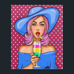 Impresión Acrílica Pop Art Cocktail Chill Acrylic Wall Art<br><div class="desc">Tengo varias versiones de esto y otras fabulosas Mujeres y Hombres de Arte Pop en mis colecciones y en el camino. Puedo imaginarlo en una elegante sala contemporánea o en un edificio corporativo, así como en un ambiente más rústico. Por favor vea mi categoría de arte así como varias de...</div>